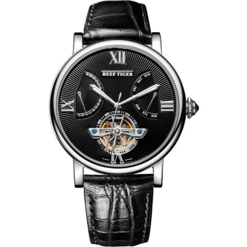 Mens watches,men automatic watch Reef Tiger man luxury mechanical wristwatch waterproof clock Switzerland timepiece reloj hombre