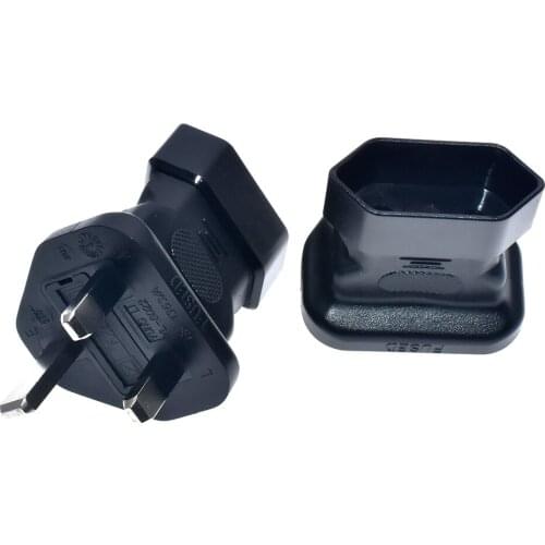 European 2 PIN to UK plug AC Power Adapter with Fuse, BS1363A TO EU Europe CEE 7/16 conversion plug,250V 3A