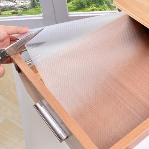 Household Clear Cabinet Mat Waterproof Drawer Liner Cabinet Non Slip Table Cover Mat Non Adhesive Cupboard Refrigerator Liner