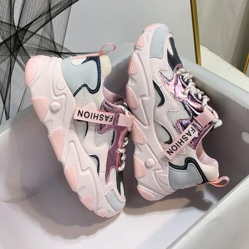 Women Fashion Sneakers Designers Chunky Vulcanized Shoes Pink Casual Old Dad Shoes Woman Tennis Female Brand Platform Sneaker