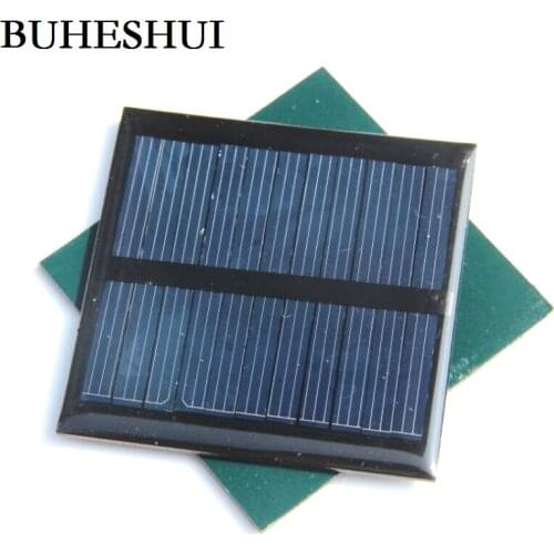 BUHESHUI 0.6W 5.5V Mini Solar Cell Polycrystalline Solar Panel Module For 3.7V Battery Epoxy 65*65*3MM Wholesale 30pcs/lot