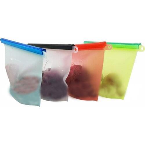 Reusable Silicone Food Sealer Bags Wrap Fridge Food Fresh Keeping Containers