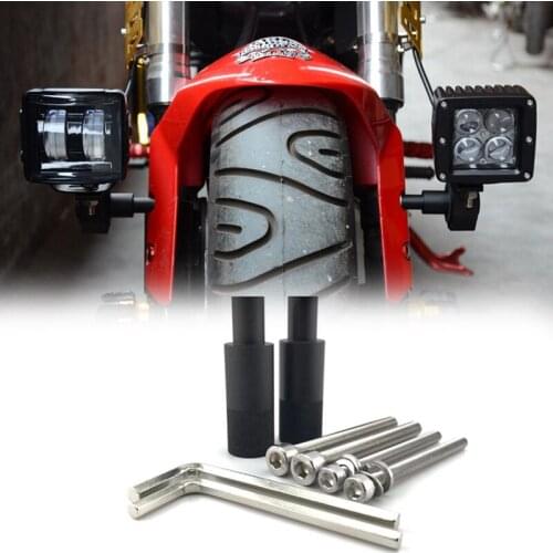 Motorcycle LED Headlight Fog Light Mounting Bracket Post Support Base Mount Bike Sport Tail Light Spotlight Bracket