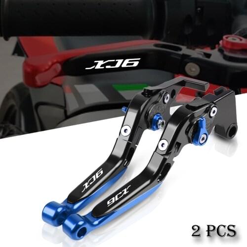 Motorcycle Accessories Folding Extendable Brake Clutch Levers Logo XJ6 For YAMAHA XJ6 DIVERSION 2009-2015 10 11 12 13 14