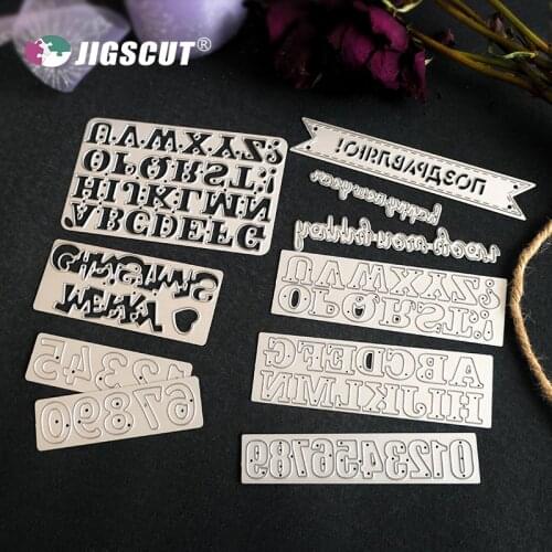 Words Alphabat upper case 12mm tall metal scrapbooking die