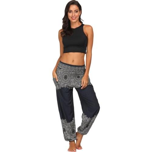 2021 New Fashion Boho Yoga Pants Women Men Casual Loose Hippy Yoga Trousers Baggy Bohemian Harem Pants