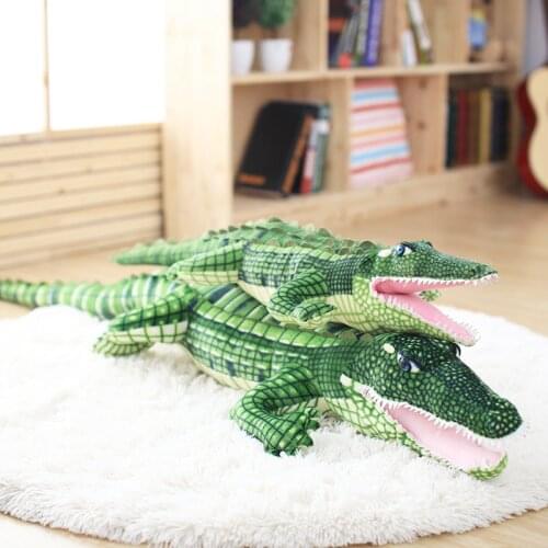 New 105/165cm cartoon lovely Realistic Crocodile plush toy lifelike Simulation Fish doll soft stuffed kid baby birthday gift