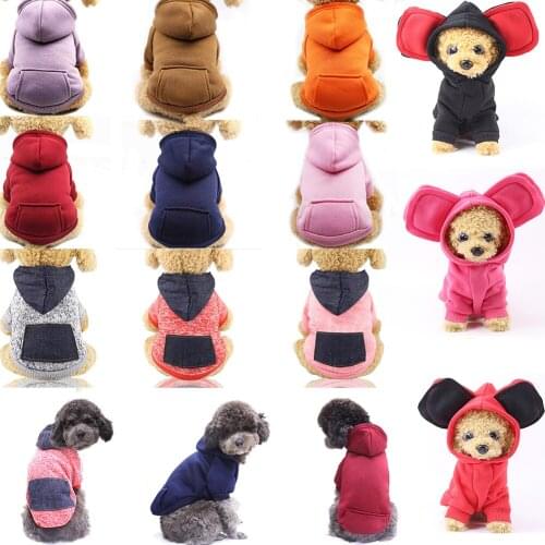 Pet Dog Clothing Cute Animal Pet Coat Cotton Soft Pullover Dog Shirt Jacket Sweatshirt Cat Sweater Pet Clothing Set