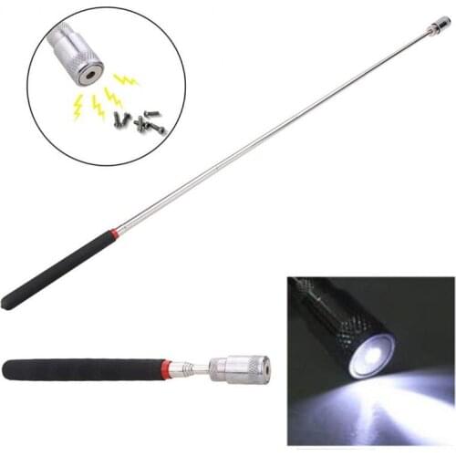 Portable Sucking Screw Extending Magnetic Rod Pick Up Stick Tool With LED Lightweight Telescopic Magnetic Pickup Rod