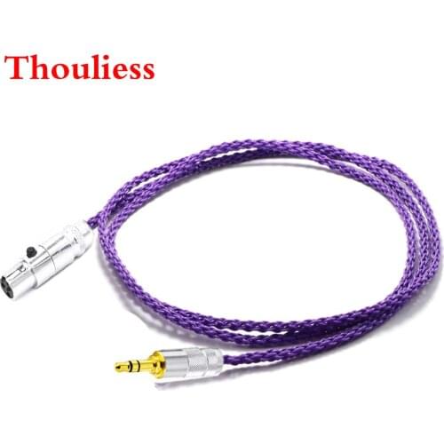 Thouliess HIFI 7N OCC Silver Plated Headphone Upgraded Cable for K240 K242 K271 K272 K702 Q701 DT1990pro DT1770pro Headphones