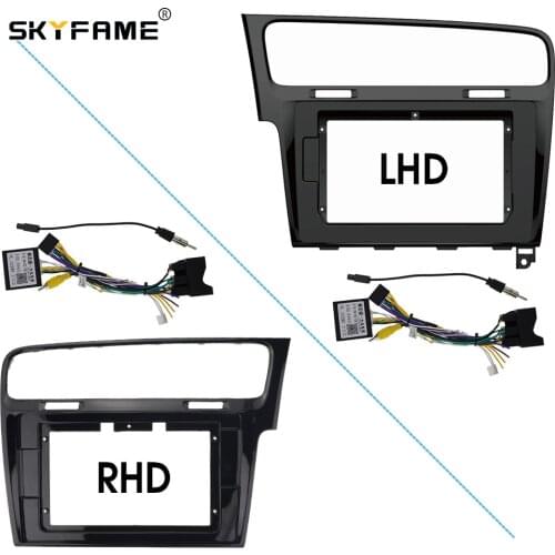 SKYFAME Car Frame Cable canbus For Volkswagen GOLF7 golf 7TH Android Big Screen Dash Panel Frame Fascia