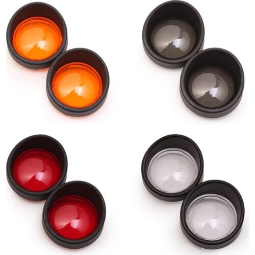 Motorcycle Cafe Racer Turn Signals Light Indicator Lens Trim Ring Visor Cover Fit For Harley Touring Sportster Softail Dnya