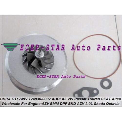 Turbo CHRA Cartridge GT1749V 724930-5008S 724930 724930-0002 724930-0004 724930-0006 For AUDI A3 VW Passat Touran BKD AZV 2.0L