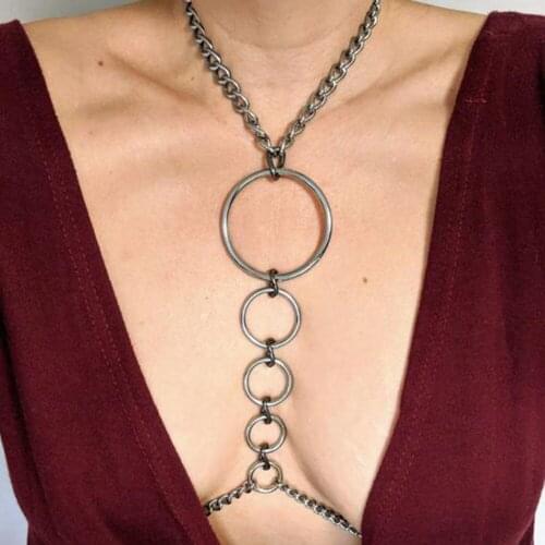 Bohemia Fashion Sexy Chains Jewelry Punk Gold Color With Round Shape Body Jewelry For Women Party Gift