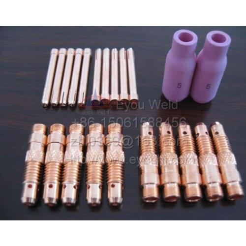 10 pcs Consumables(2.0mm Nozzle+Collect+Collect Body) For TIG Welding Torch WP17 WP18 WP26, [WP-17 WP-18 WP-26]
