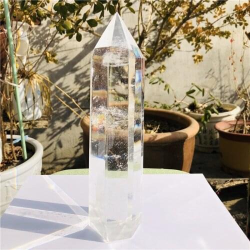 1000-1100g High-temperature White Smelting Crystal Obelisk Quartz Point Specimen