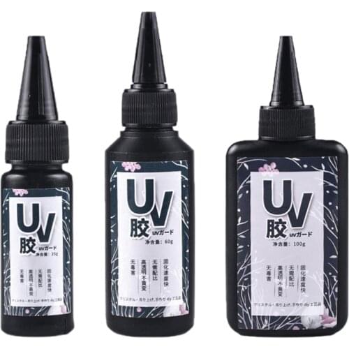 25/60/100g Ultraviolet Curing Epoxy UV Resin Hard Glue Transparent LED Cure for DIY Jewelry Making Casting Coating