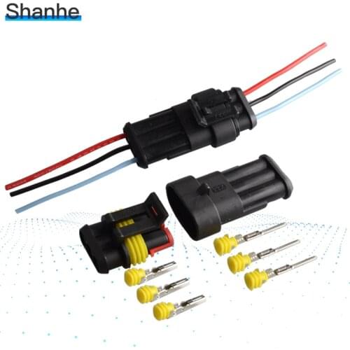 3 Pin Way Waterproof Electrical Wire automotive Connector Plug for car