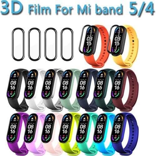 3D Glass for Xiaomi Mi Band 5 4 6 Soft Screen Protector Protector Xiami Mi Band Band5 Miband5 for Xiomi Mi Band 5 Film