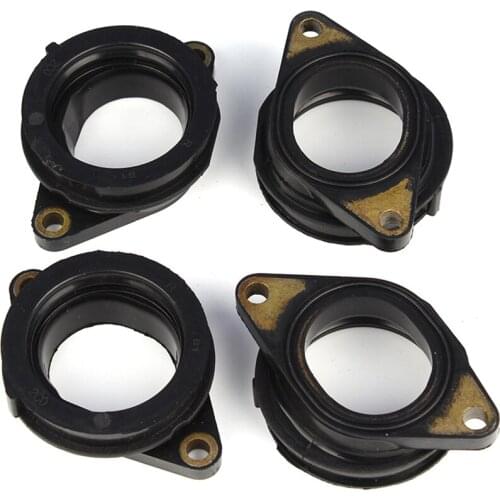 4x Motorcycle Carburetor Intake Manifold Boots For Yamaha YZF-R6 YZF600 R6 2006 2007 2008 2009 2010 2011 2012 2013-2017 14 15 16