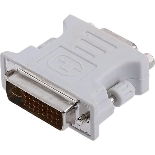 2PCS DVI-I 24+5 Male to VGA HD15 Female Adapter Gold Plated for Gaming, DVD, Laptop, HDTV and Projector