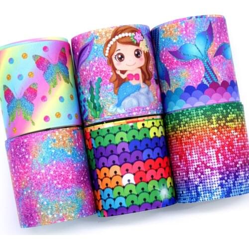 Free shipping 50 yard cartoon printed grosgrain ribbon 31563