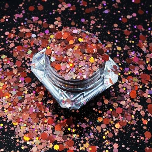 Nail Glitter Sequins Paillette Mini Hexagon Shape Colorful Paillettes Sequins Nail Art Flakies Glitter Decor Tips Manicure