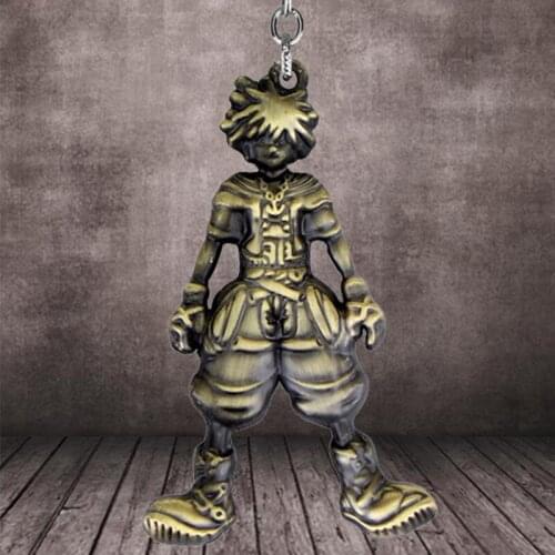 Metal Game Kingdom-Hearts Sora-Key Keychain Pendant Bronze Keyring Men Car Women Bag Accessories Jewelry