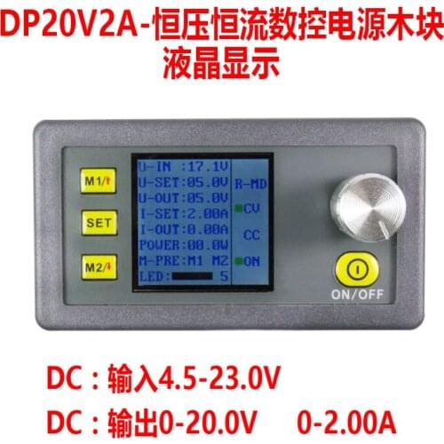 DP20V2A DC-DC NC Programmable Regulated Power Supply Module 0-20V/2A with Voltage Amperometer