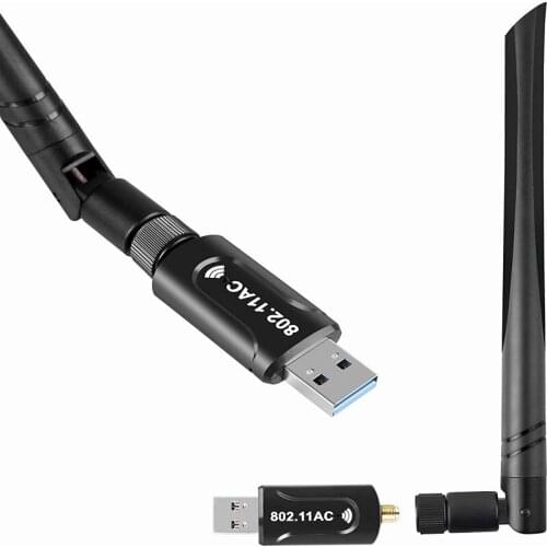 Dual Band 2.4G/5G AC 1200Mbps WiFi USB 3.0 Adapter Wireless Network Card RTL8812BU High Gain Antenna Receiver For Windows MAC OS