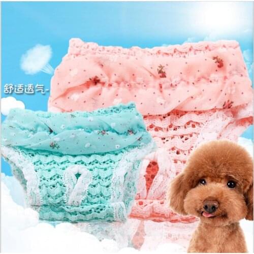 Pet Dog Physiological Pants chiffon Panty Sanitary Pants Lovely Underwear For Small, medium For Dog Cat Comfortable