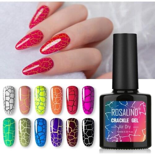 Crackle Gel Polish Cracking Nail Lacquer Quick Drying Nail Art Gel Manicure For UV Semi Permanent Base Top Coat