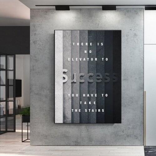 Success Art Poster Office Home Decor Wall Canvas Modern Decoration Pictures for Living Room Motivation Quote Paintings
