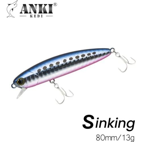 ANKI KEDI Minnow Fishing Lure Bait Weights 13g/8cm Winter Tackle Pesca Saltwater Lures Articulos De Pesca Isca Artificial Fake