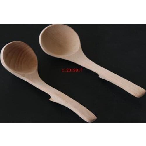 Creative small soup spoon with beech