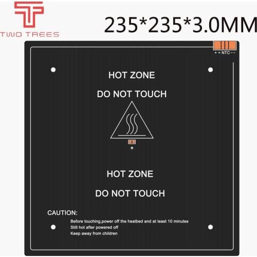 235*235*3.0mm 3D Printer Parts 1PCS black MK3 hotbed latest Aluminum heated bed for Hot-bed Support 24V 220W 235*235*3.0mm