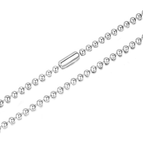 Fashion Single Stainless Steel Chain For Men Women Fashion Bead Chain Mens Pendant Necklace Chain Jewelry Accessories 2020