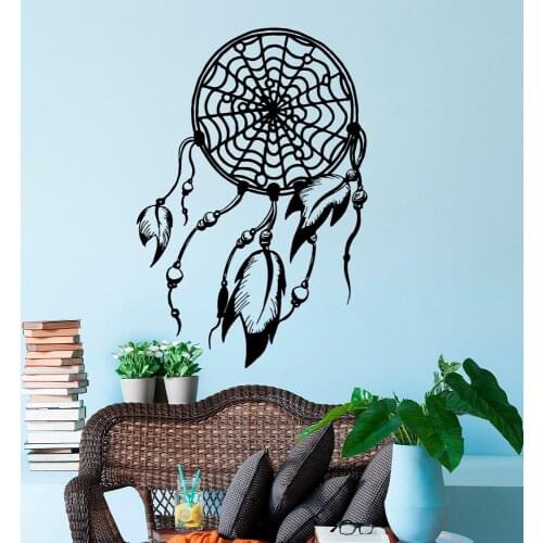 Wall Decal Boho Dreamcatcher Hippie Native America Dream Catcher Decals Bohemian Bedding Living Room Art Home Decor JW063