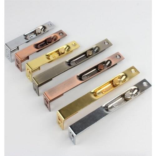 4/6 Inch Invisible Door Bolt With Screws, F Shaped Hidden Sliding Lock Bolts Latch Hasp, Home Furniture Gate Safety Door Bolts