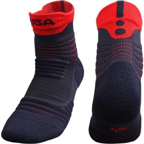New Men Elite Outdoor Sports Basketball Socks Men Cycling Socks Thicker Towel Bottom Non-Slip Male Compression Socks Mens Socks