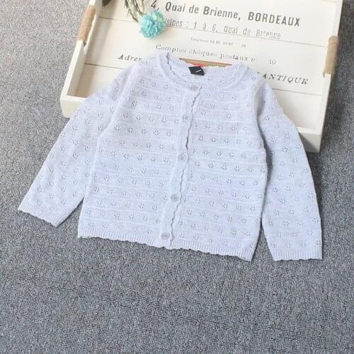 Thin Summer Lace Girls Cardigan Jacket Children Short-Sleeved Girl Shawl 2 3 4 5 6 7 8 Years Old 2021 Kids Clothes RKC194006