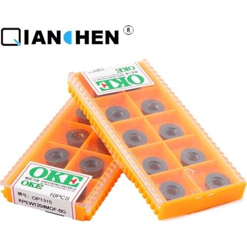OKE 10pcs/lot High Precision High Performance High Strength CNC RPEW1204MOF-BG OP1315 Industry Carbide Inserts Hard Alloy