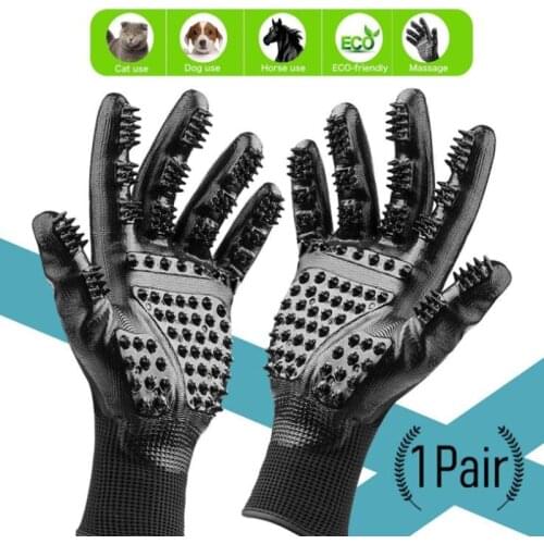 Pet Grooming Glove for Cats Brush Fur hair Brush Gloves Cat Horse Comb for Pet Bath Clean Massage Hair Glove