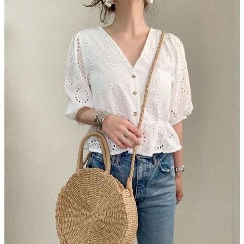 Ажурные блузки Rosetic China At AliExpress