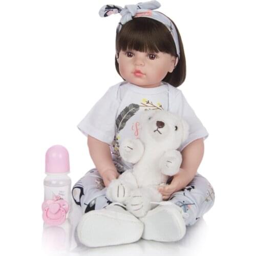60cm Silicone Reborn Baby Doll Toys Vinyl Toddler Babies Alive girl bebe reborn toys Child Birthday Xmas Gift