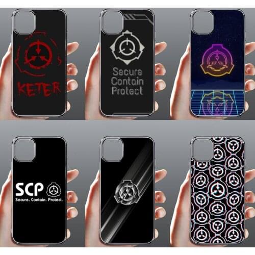 LOGO Scp Special Containment Phone Case Transparent for iPhone Samsung 11 12 6 7 8 9 30 Pro X Max XR Plus lite