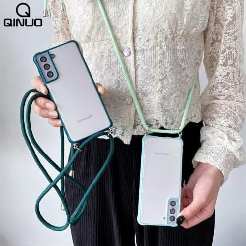Crossbody Lanyard Cases ​For Samsung Galaxy A72 A52 A42 A32 A12 A51 A71 5G A21S A31 A41 A50 S21 S20 FE Plus Note 20 Ultra Cove