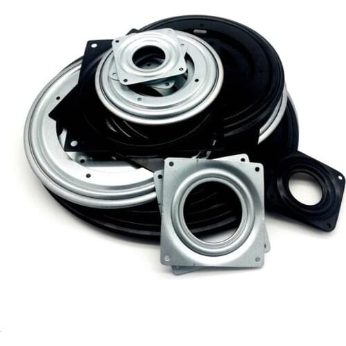 HQ 3-14 INCH Sliver/Black Color Heavy Duty Round/Square Shape Galvanized Lazy Susan Turntable Bearing Rotating Swivel Plate