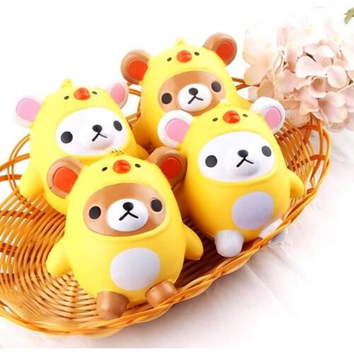 9.5cm Squishy Cute Bear Jumbo Slow Rising Squeeze Toy Collection Cure Gift For Children Adults Relieves Stress Anxiety