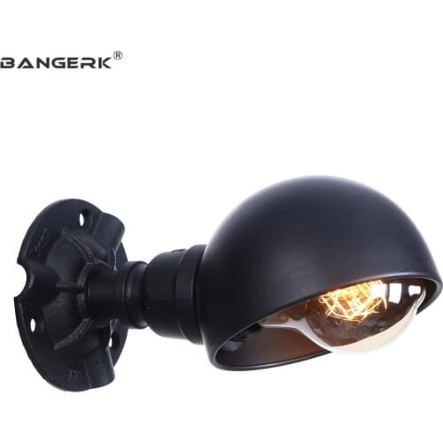 Vintage Loft Decor LED Wall Light Single Head Iron Water Pipe Wall Lamp American Edison Wall Sconce Home Lighting Luminaire